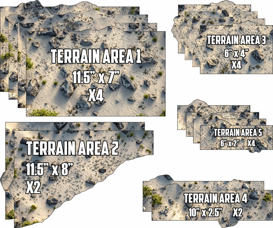 Terrain Area Footprints - 40K 11th Edition - Barren