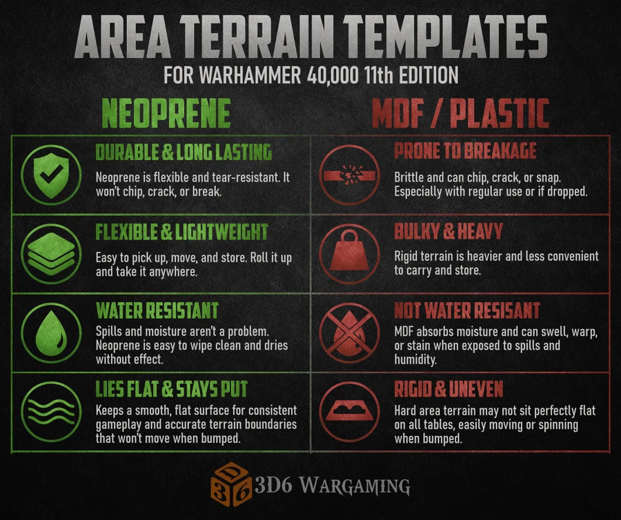 Terrain Area Footprints - 40K 11th Edition - Barren