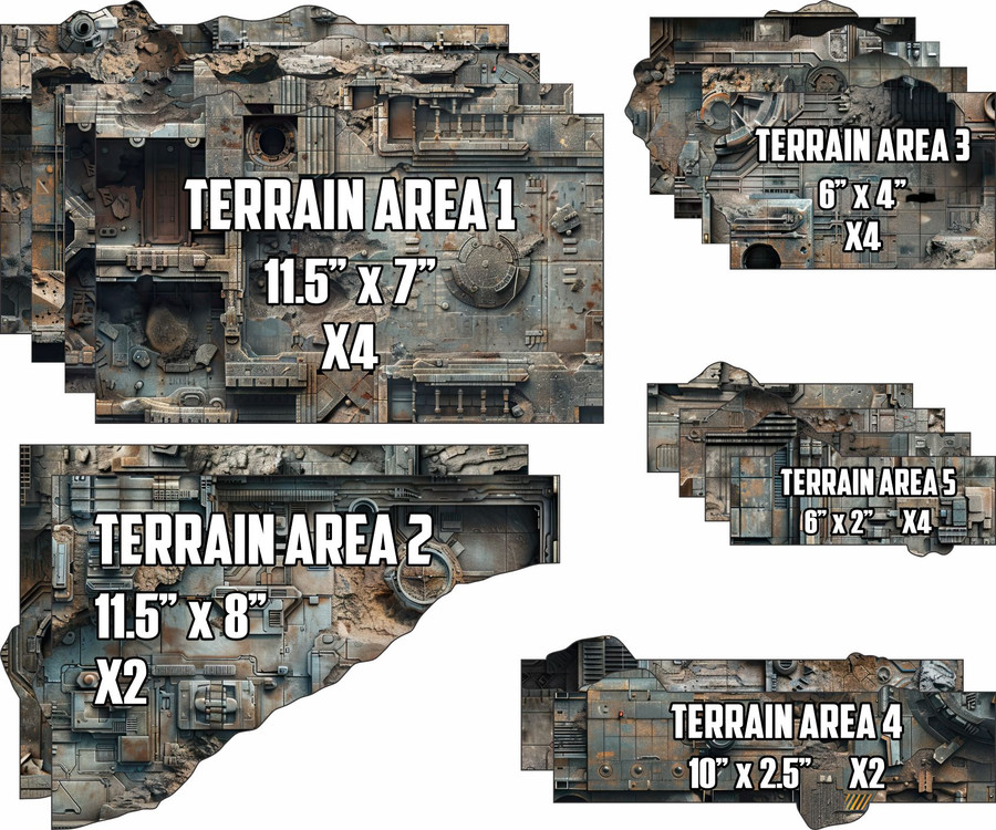 Terrain Area Footprints - 40K 11th Edition - Complex