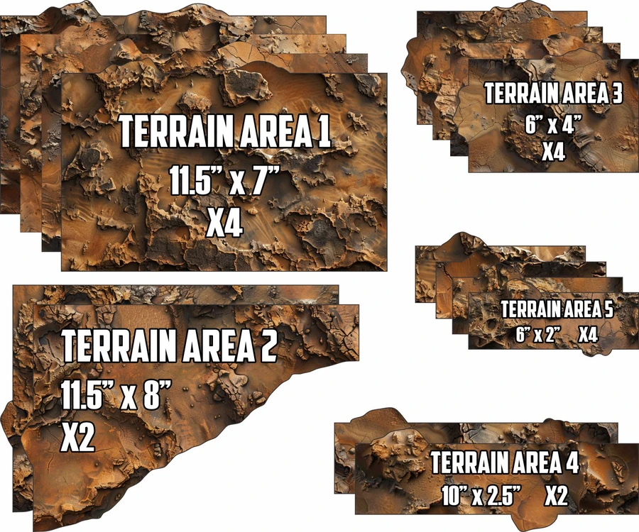 Terrain Area Footprints - 40K 11th Edition - Desolation