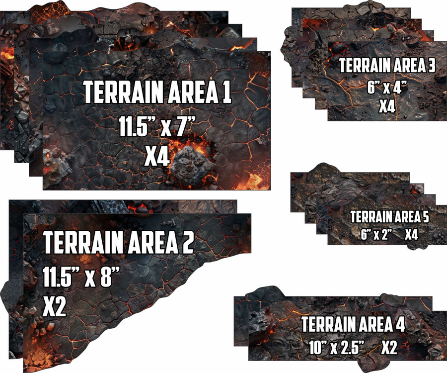 Terrain Area Footprints - 40K 11th Edition - Hellscape