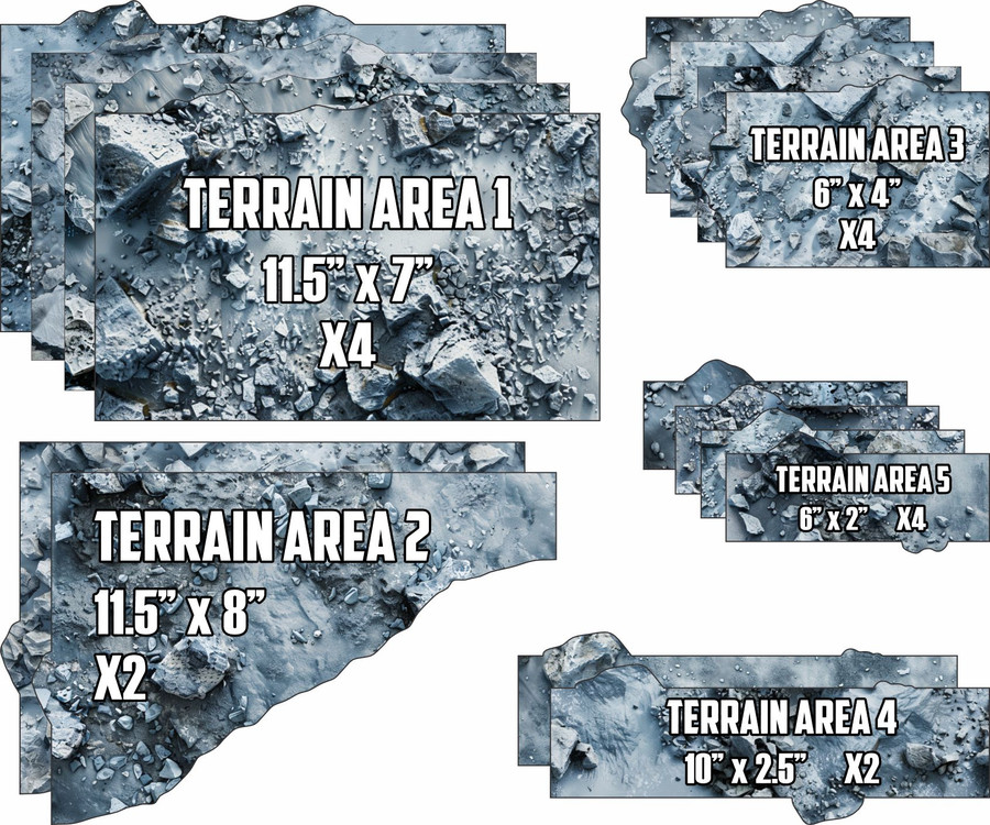 Terrain Area Footprints - 40K 11th Edition - Icefall