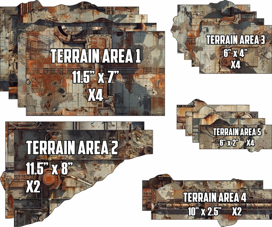 Terrain Area Footprints - 40K 11th Edition - Industrial