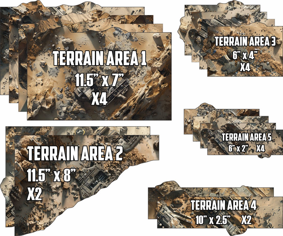 Terrain Area Footprints - 40K 11th Edition - Sandstorm
