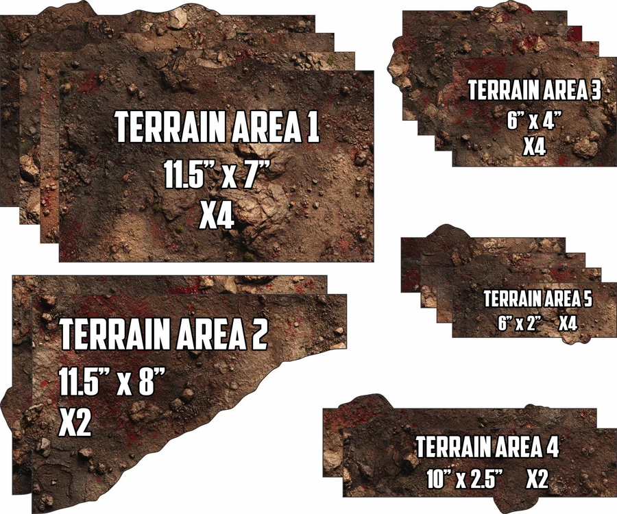 Terrain Area Footprints - 40K 11th Edition - Carnage