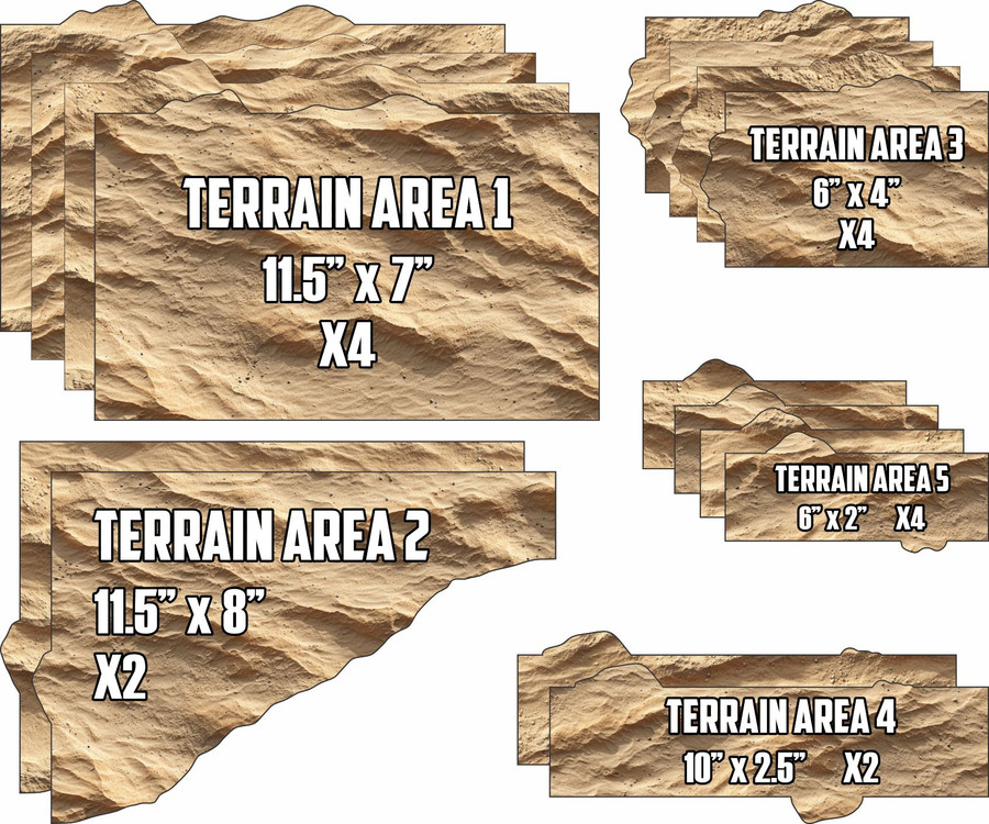 Terrain Area Footprints - 40K 11th Edition - Dune