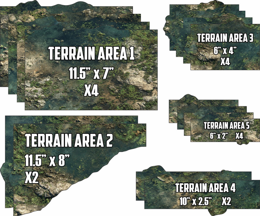 Terrain Area Footprints - 40K 11th Edition - Flood