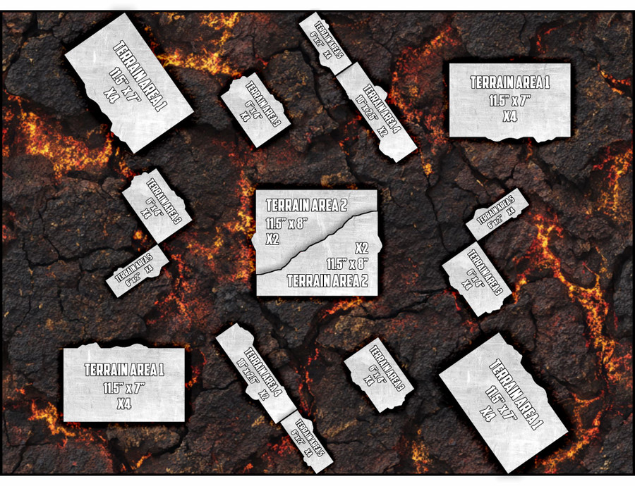 Terrain Area Footprints - 40K 11th Edition - Inferno