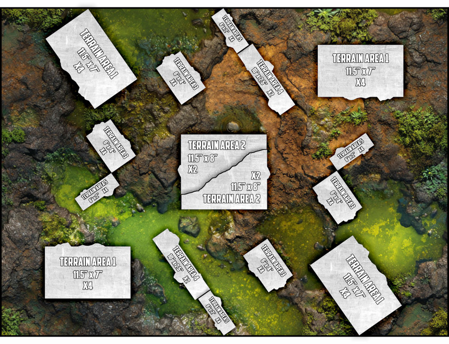 Terrain Area Footprints - 40K 11th Edition - Plague