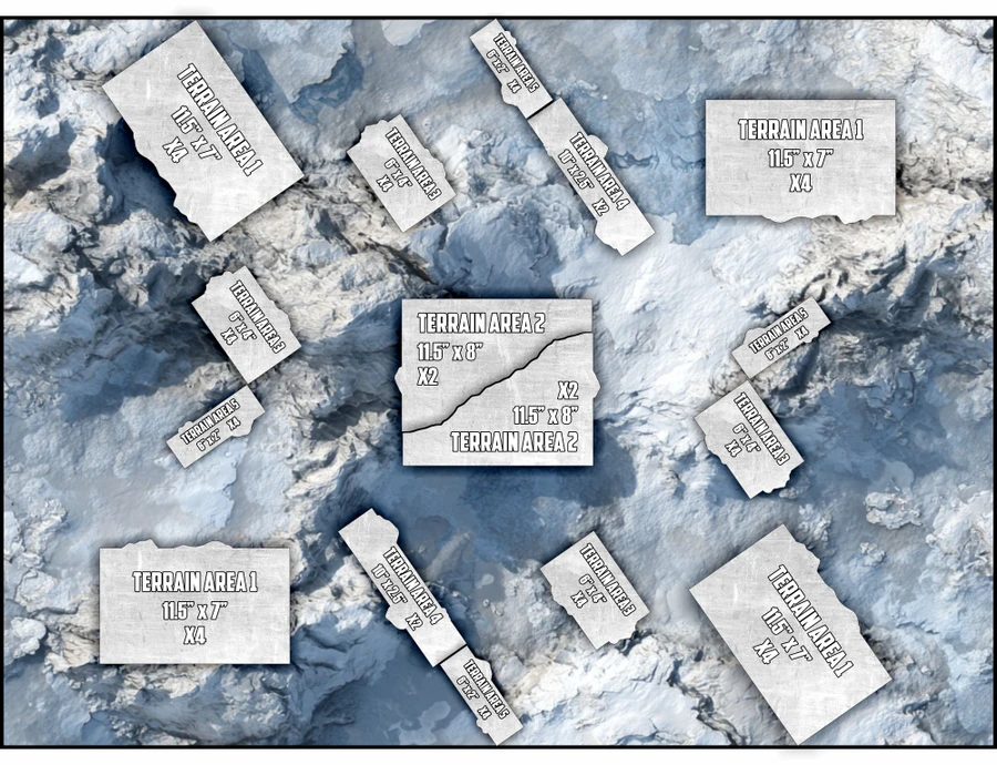 Terrain Area Footprints - 40K 11th Edition - Whiteout
