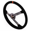 15in Wheel Black Suede 6-Bolt 3in Dished