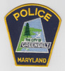 The City Of Greenbelt Police Patch Unused 4.5" x 4.75" 
