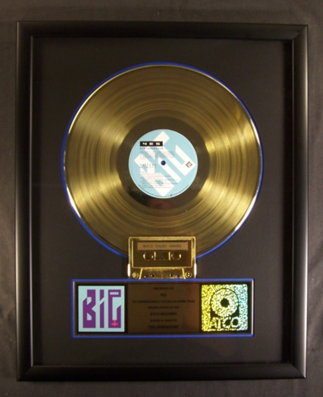 Yes Big Generator LP, Cassette Gold Non RIAA Record Award Atco Records To Yes
