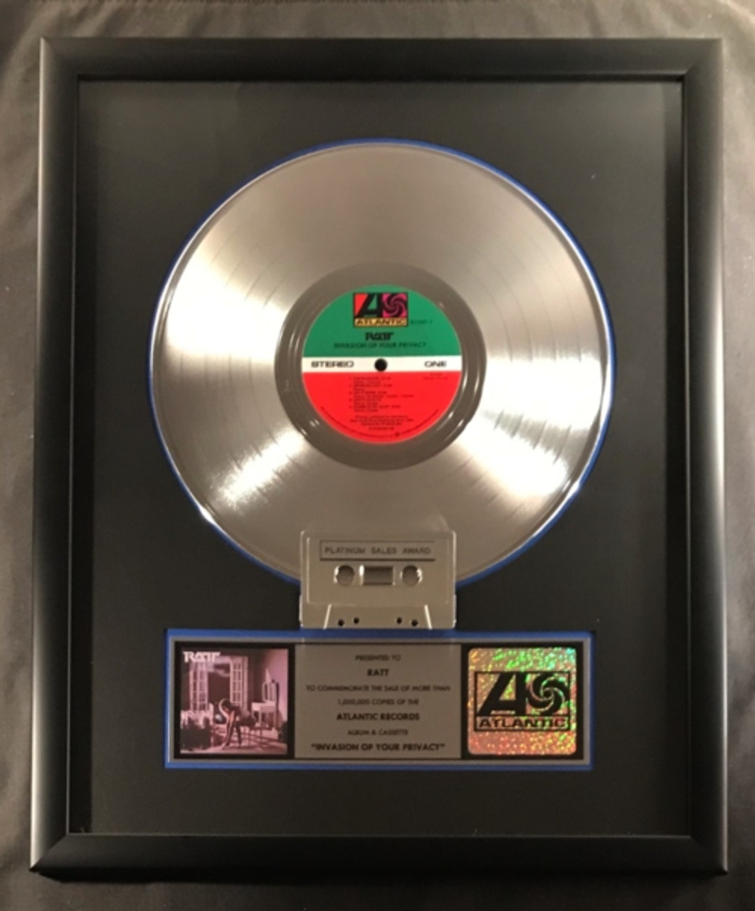 Ratt Invasion Of Your Privacy LP Cassette CD Platinum Non RIAA Record Award Atlantic 