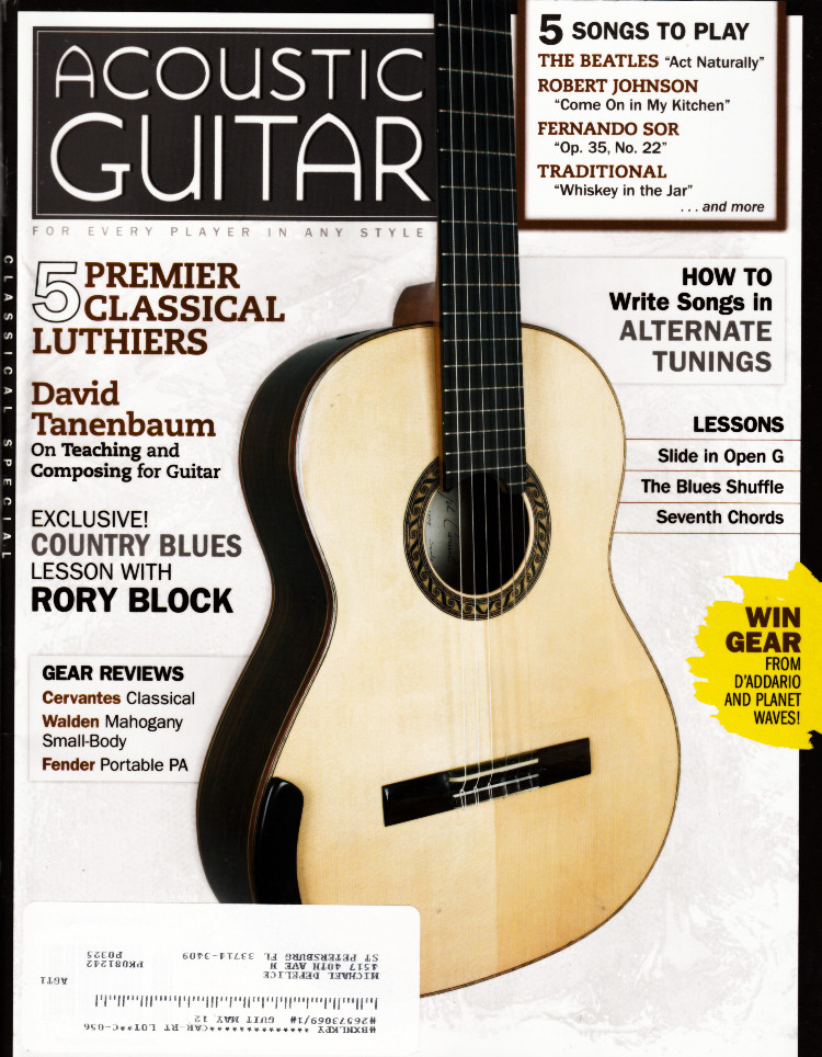 Acoustic Guitar Magazine November 2011 David Tanenbaum, Rory Block, Alternate Tunings 
