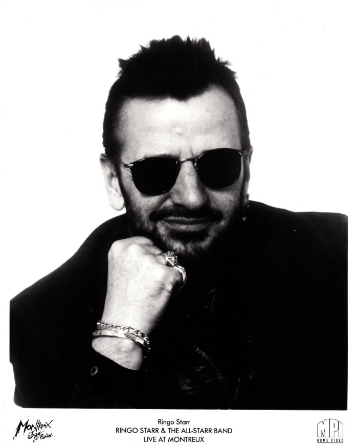 Ringo Starr & The All Starr Band Live At Montreux 1992 Promo Photo Photograph 8" X 10" B&W Montreux Jazz Festival
