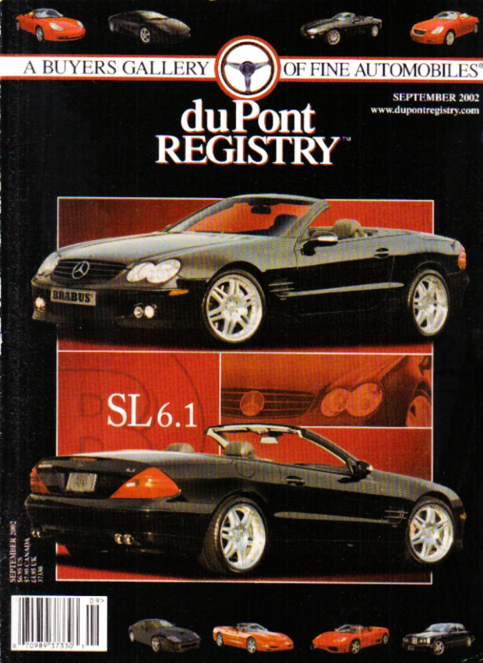 DuPont Registry Magazine September 2002 Mercedes SL 6.1
