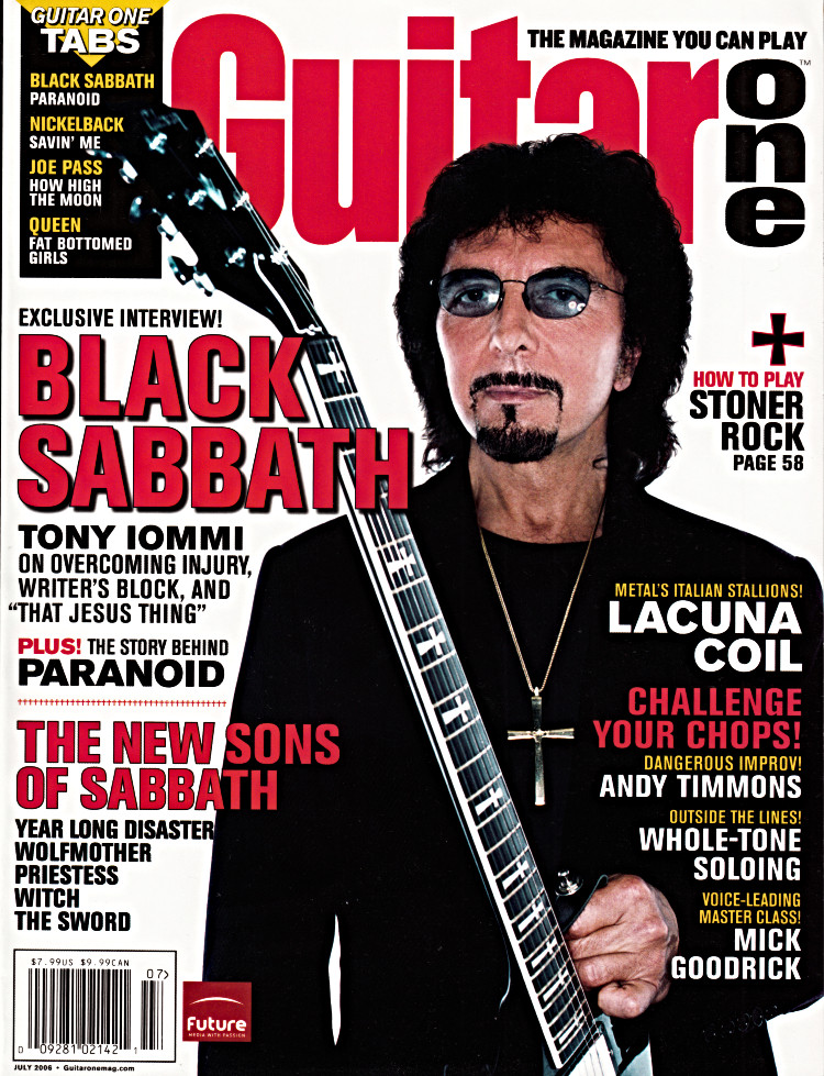 Guitar One Magazine July 2006 Black Sabbath Tony Iommi, Queen, Nickleback, Lacuna Coil (#2)