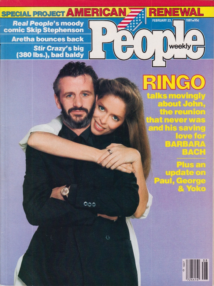People Weekly Magazine February 23 1981 Ringo Starr Barbara Bach, Update On Paul George & Yoko (#2)
