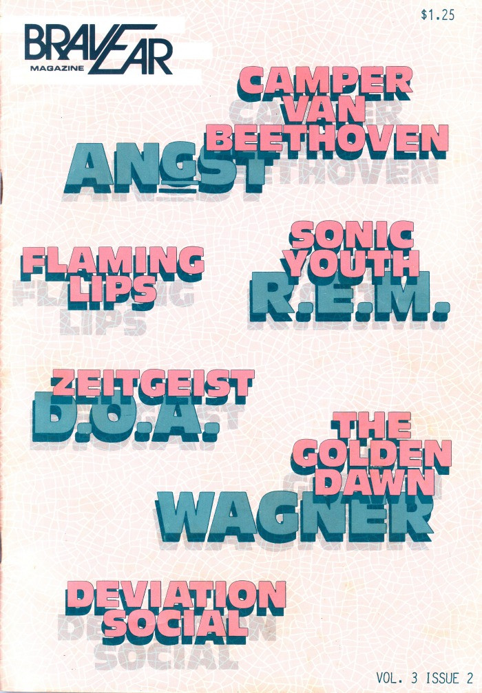Brave Ear BravEar Magazine Volume 3 #2 1985  R.E.M., Flaming Lips, Sonic Youth, Wagner