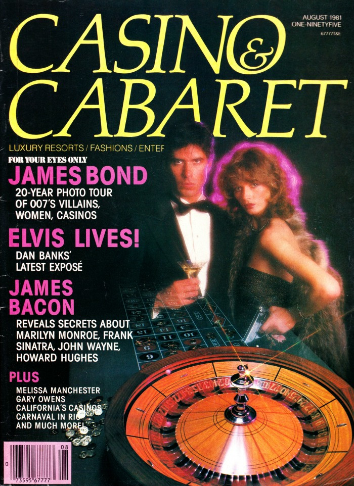 Casino & Cabaret Roundup Magazine August 1981 James Bond, Elvis Presley Lives
