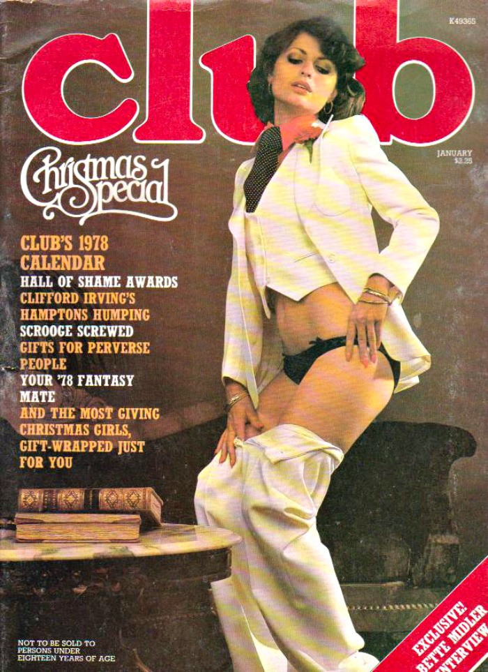Club Magazine January 1978 Christmas Special 1978 Calendar, Covergirl & Centerfold Davida, Perverse People Gift
