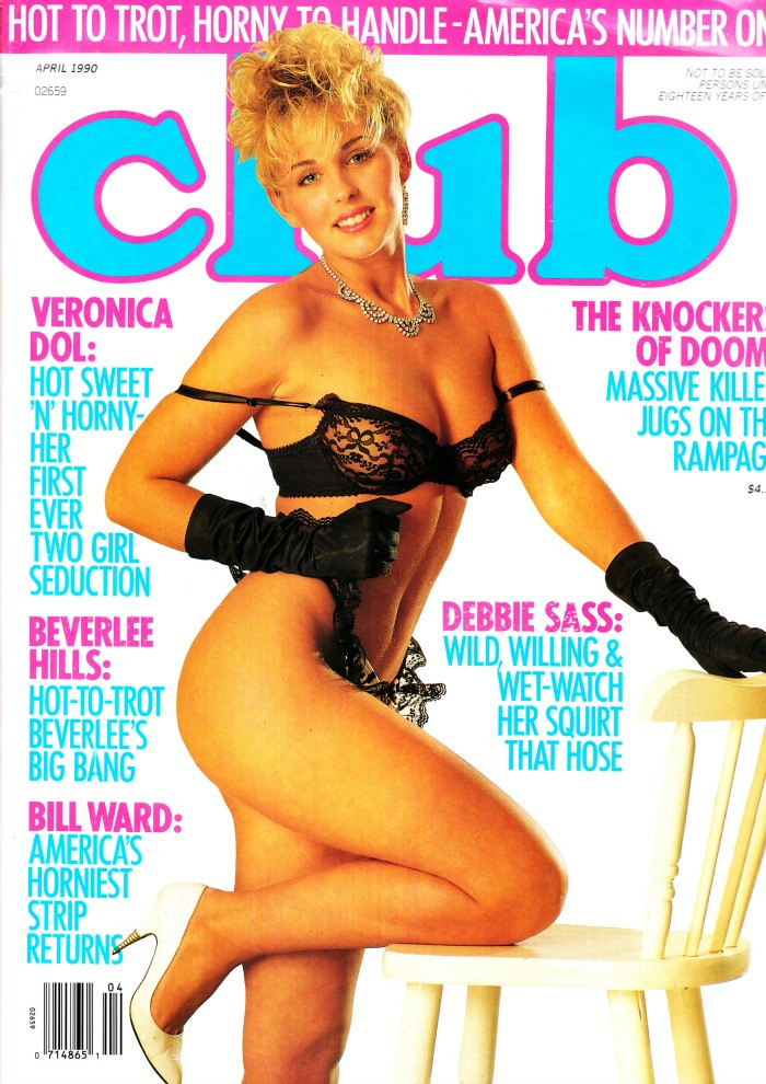 Club Magazine April 1990 Veronica Dol, Beverlee Hills, Debbie Sass, Killer Juggs, Bill Ward Horniest Comic Strips
