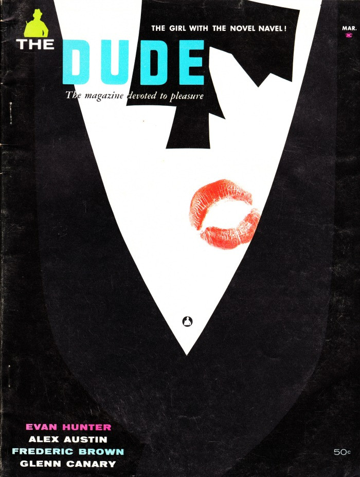 The Dude Magazine March 1960 Zarina, Jackie Falk, Sharon Smith, Evan Hunter, The Girl With The Novel Navel!
