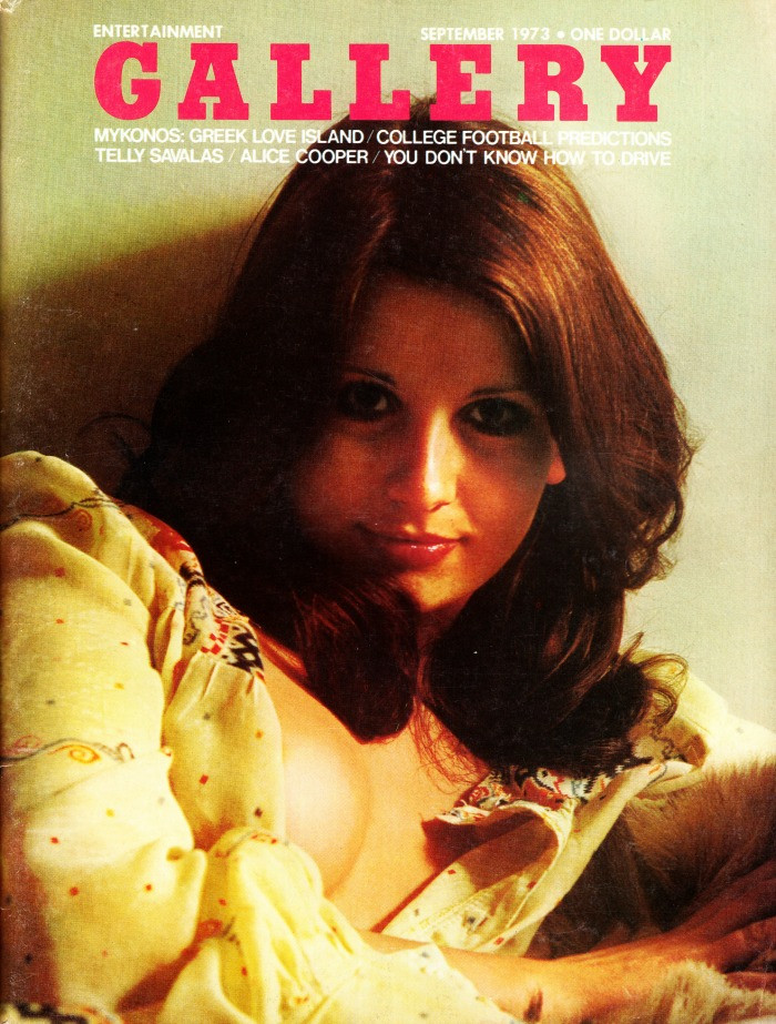 Gallery Magazine September 1973 Covergirl Linda Munro, Mykonos: Greek Love Island, Alice Cooper, Carol 
