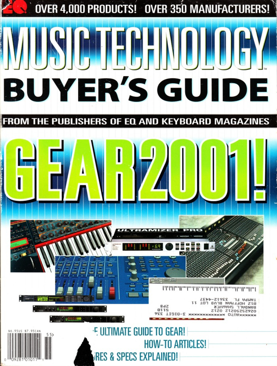 EQ Magazine December 2000 Gear 2001 Music Technology Buyers Guide, 4000 Products