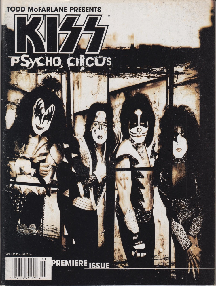 Todd McFarlane Presents KISS Pyscho Circus Premier Issue Comic Book 8 x 11 10 1998 First Printing (#1)
