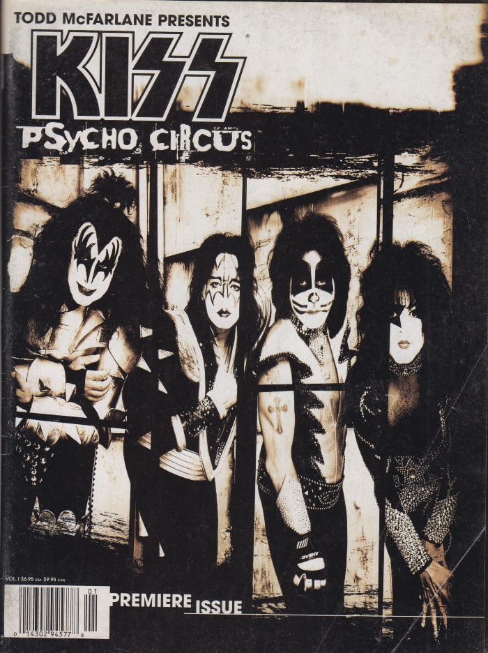 Todd McFarlane Presents KISS Pyscho Circus Premier Issue Comic Book 8 x 11 10 1998 First Printing  Ads Newstand (#5)
