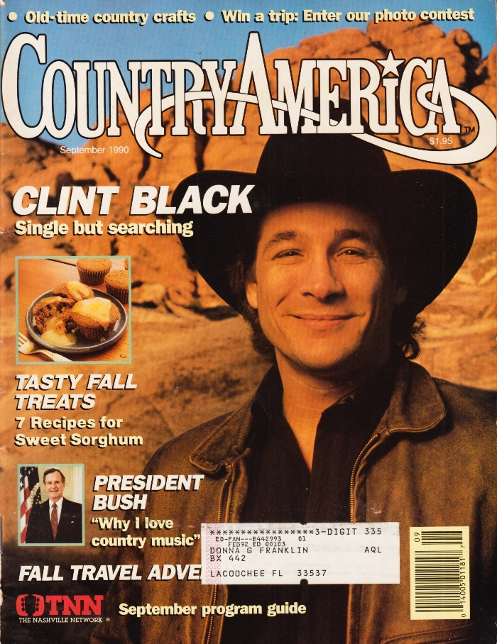 Country America Magazine September 1990 Clint Black, President George W. Bush, Fall Travel (#2)
