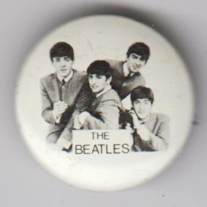 The Beatles Dezo Hoffman Photo 1980's PROMO Pin Badge Button 1"
