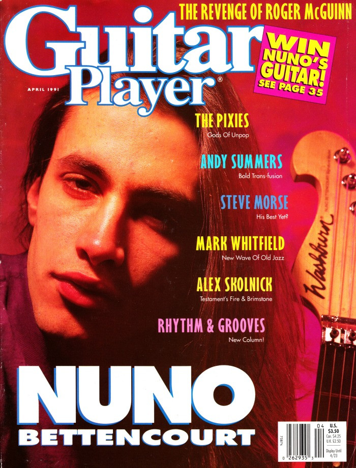 Guitar Player Magazine April 1991 Nuno Bettencourt, The Pixies, Roger McGuinn, Andy Summers, Steve Morse

