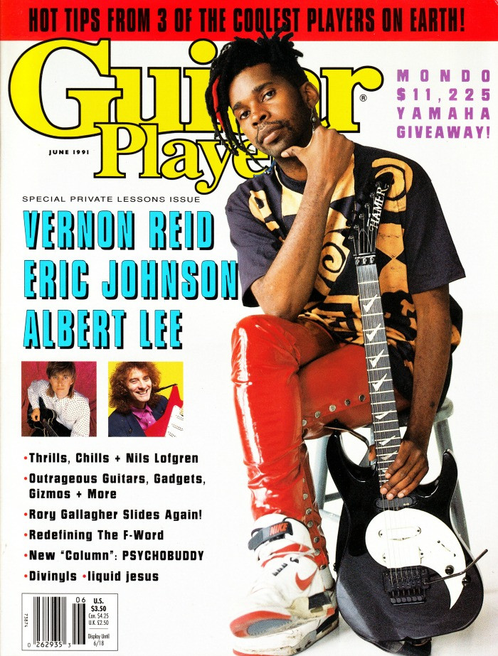 Guitar Player Magazine June 1991 Vernon Reid, Albert Lee, Eric Johnson, Divinyls, Rory Gallagher, Nils Lofgren (#2)
