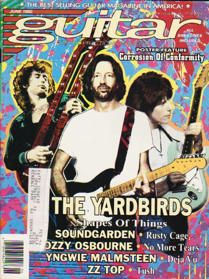 Guitar For The Practicing Musician Magazine June 1992 The Yardbirds, Jimmy Page, Jeff Beck, Eric Clapton (#1)