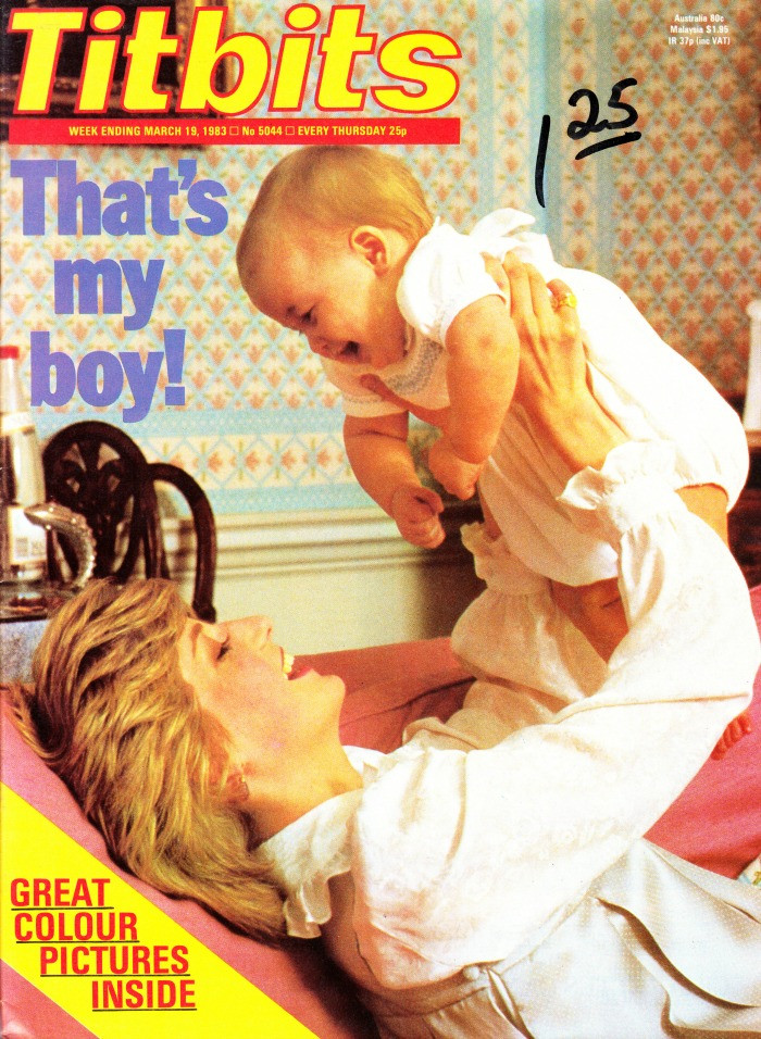 Titbits Magazine #5044 March 19, 1983 UK Princess Diana With Prince William

