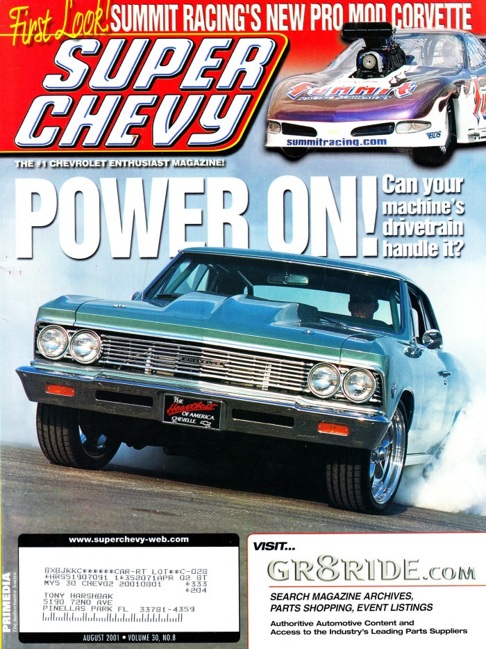 Super Chevy Magazine August 2001 Summit Racing New Pro Mod Corvette, Drivetrain
