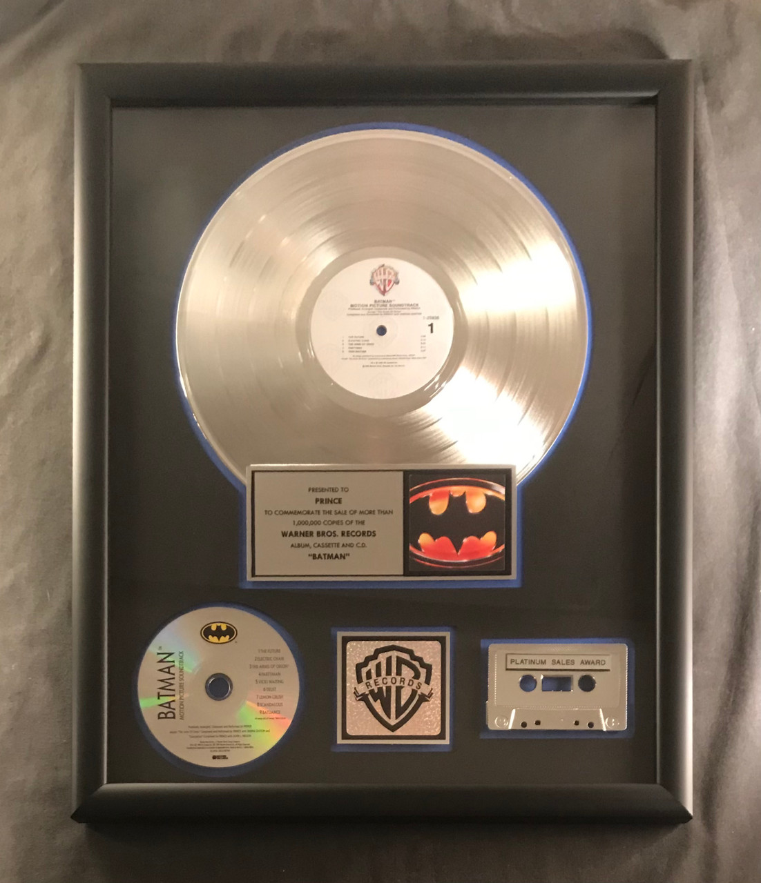 Prince Batman Soundtrack LP Cassette CD Platinum Non RIAA Record Award Warner Brothers