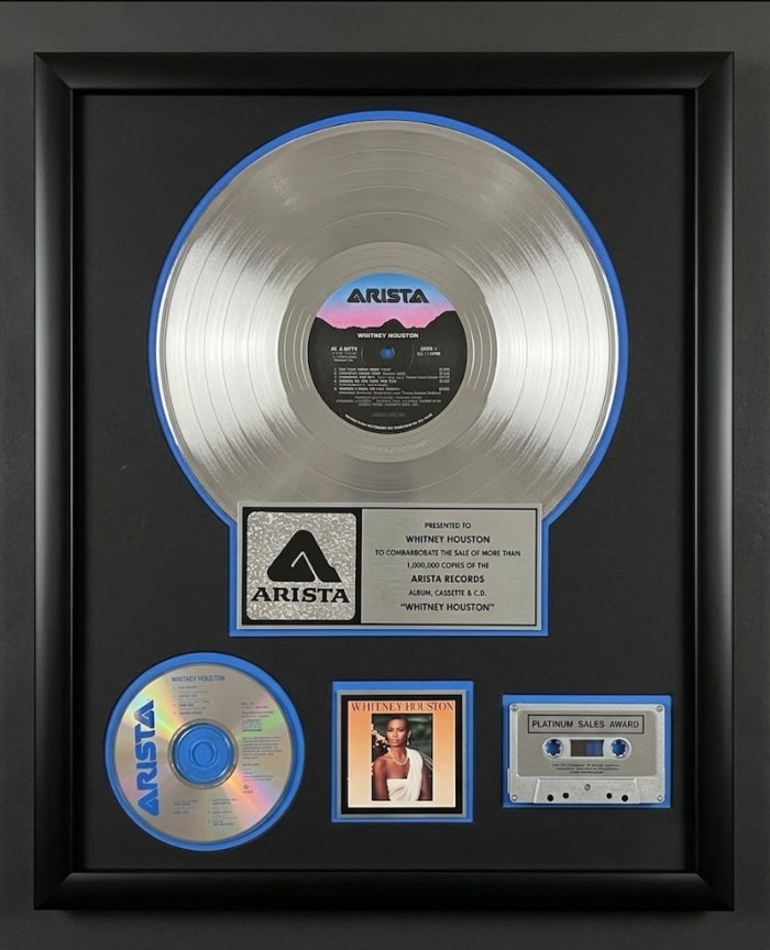 Whitney Houston The Bodyguard Soundtrack LP Cassette CD Platinum Non RIAA Record Award Arista

