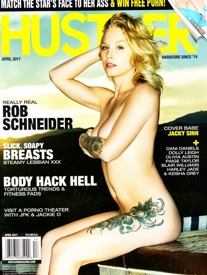 Hustler Magazine April 2017 Covergirl & Honey Of The Month Centerfold Jacky Sinn, Dani Daniels, Dolly Leigh, Keisha Grey (#1)
