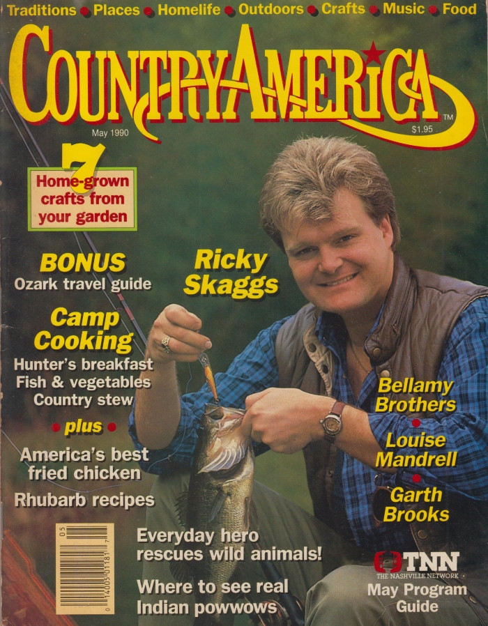 Country America Magazine May 1990 Ricky Skaggs, Garth Brooks, Louise Mandrell, Bellamy Brothers
