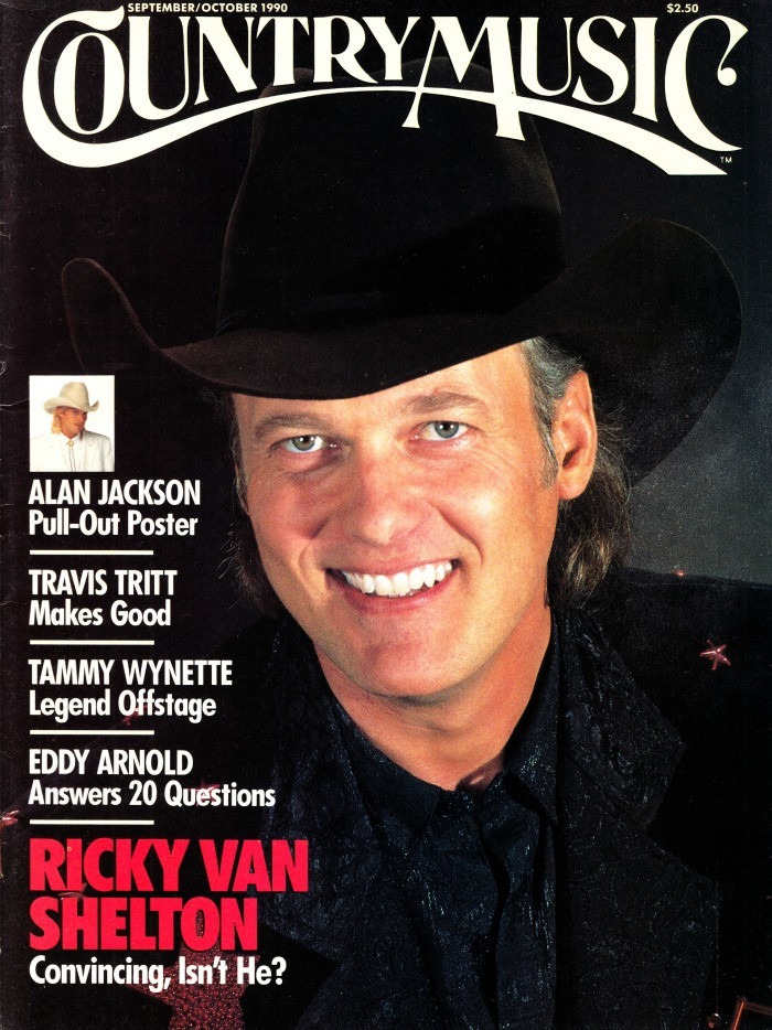 Country Music Magazine September October 1990 Ricky Van Shelton, Alan Jackson Pull Out Poster, Travis Tritt, Tammy Wynette 

