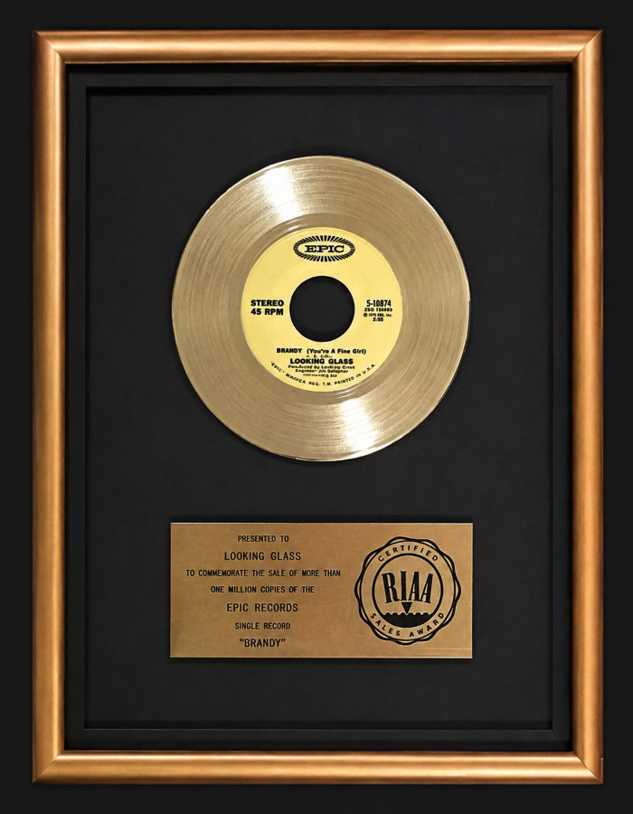 Looking Glass Brandy (You're A Fine Girl) 45 Gold RIAA Record Award Epic Records