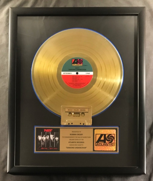 Ratt Dancing Undercover LP, Cassette Gold Non RIAA Record Award Atlantic Records