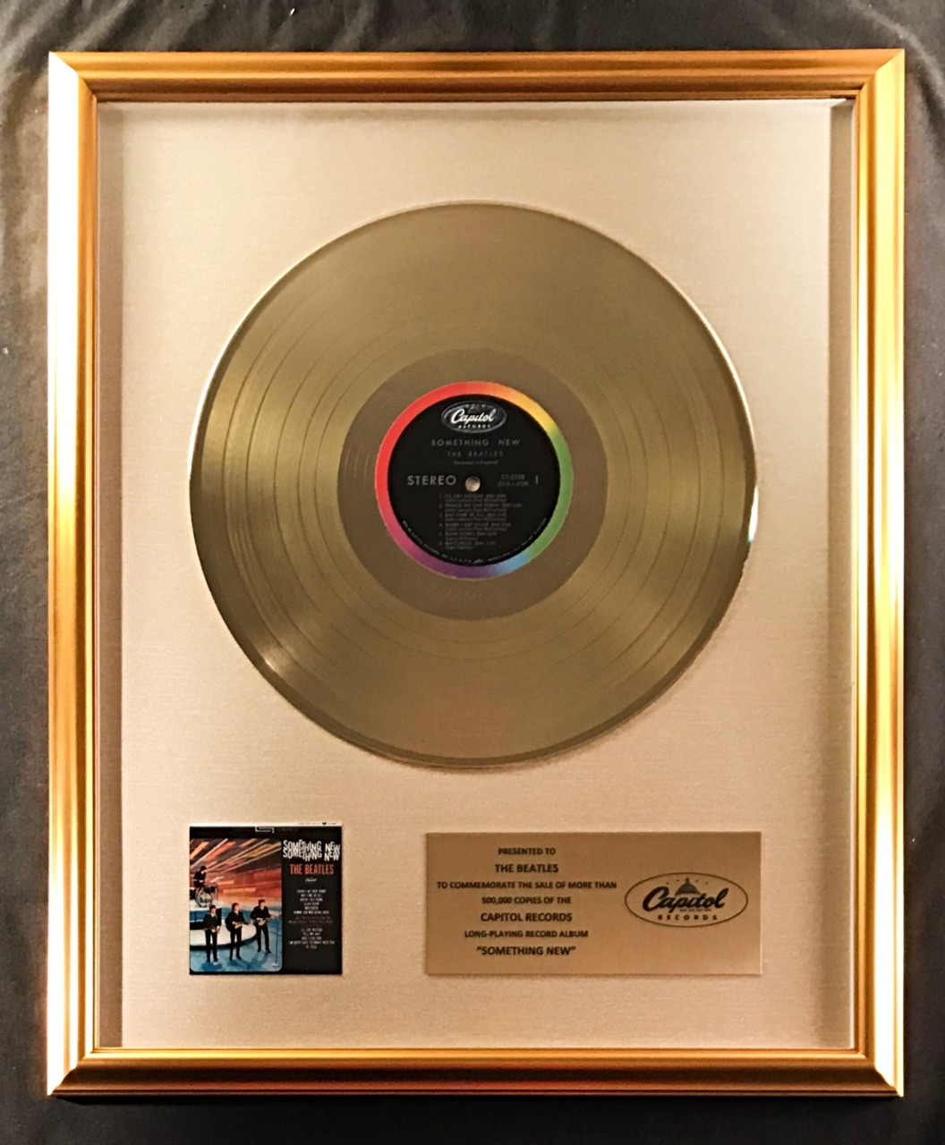The Beatles Something New LP Gold Non RIAA Record Award Capitol Records