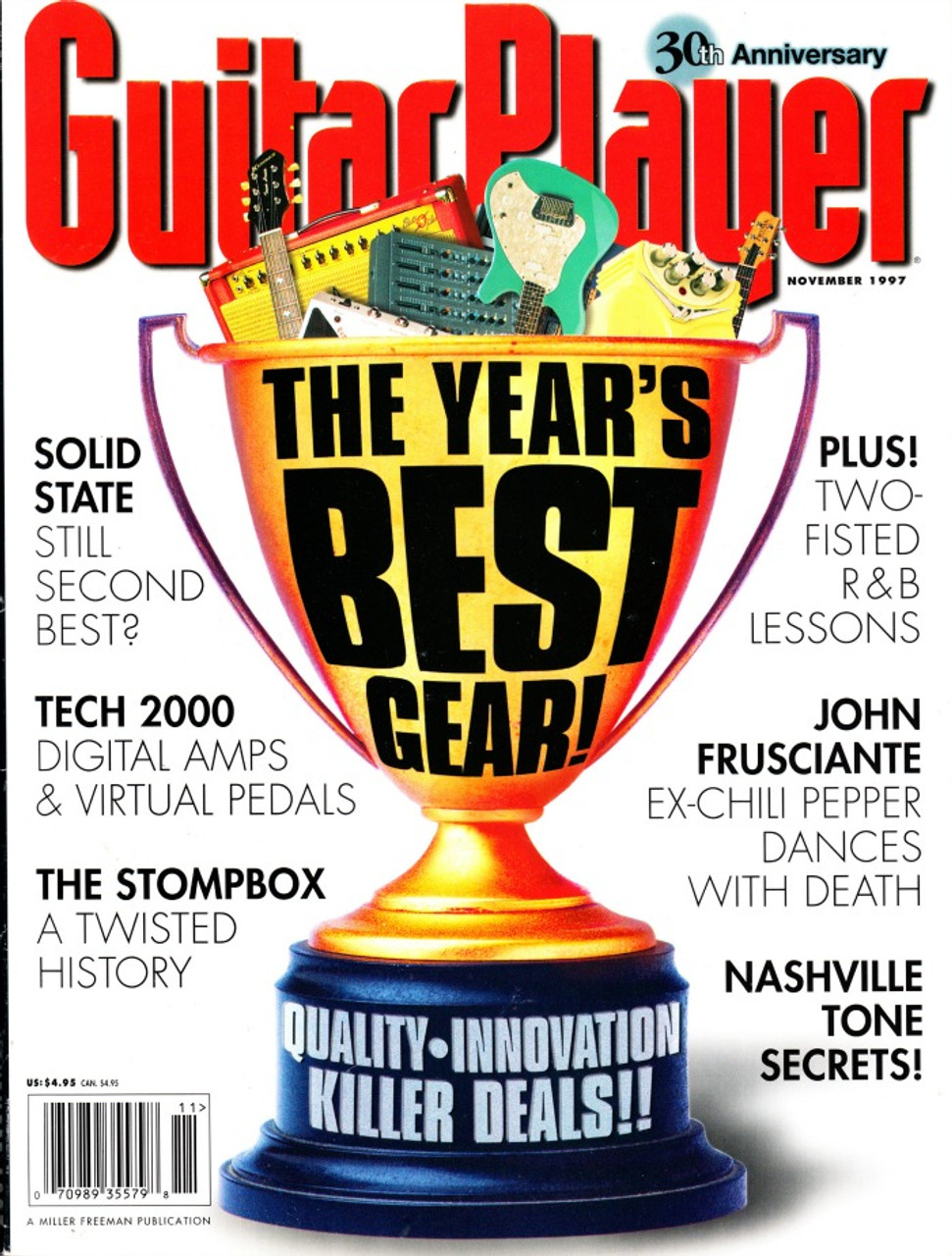 Guitar Player Magazine November 1997 The Year's Best Gear, John Frusciante, Stompbox
