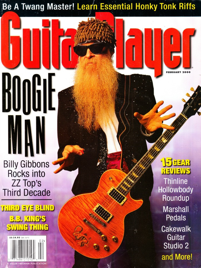 Guitar Player Magazine February 2000 Billy Gibbons, ZZ Top, Third Eye Blind, B.B. King, Cakewalk Guitar Studio 2 (#1)
