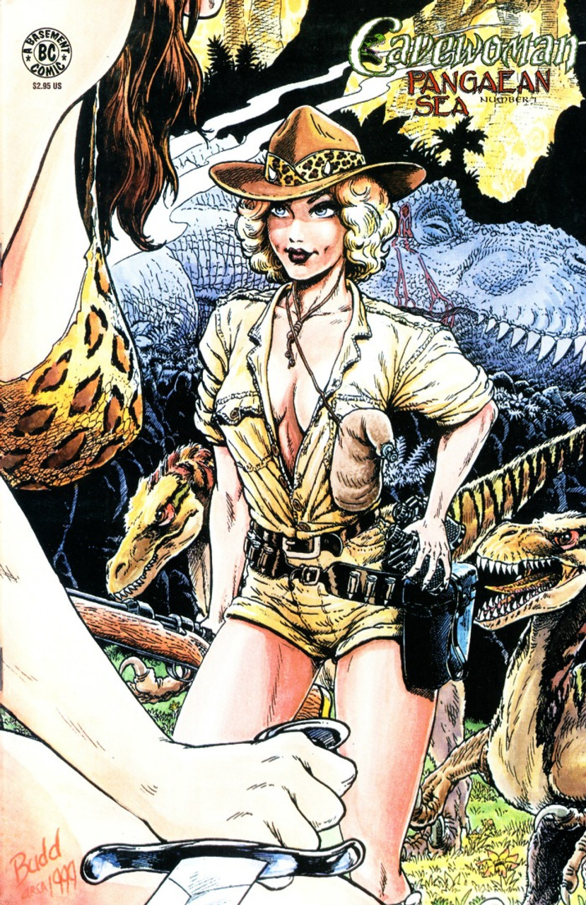 Basement Comics Cavewoman Pangean Sea #1 June 2000 Cover Variant Adult Mature Comic Book

